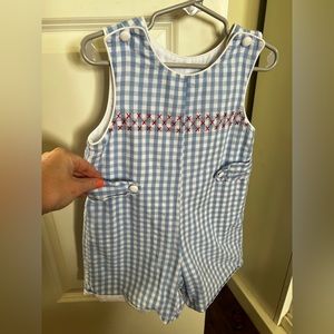 Proper peony GINGHAM Red White & Blue John John 3T EUC NO STAINS